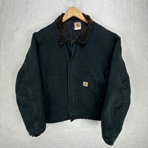 Carhartt Sandstone Jacket Arctic Quilt Lined Mens 46 XL J02 BLK Black